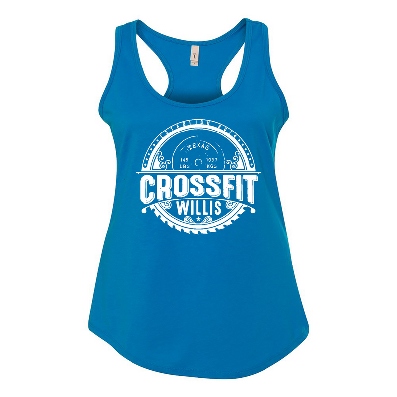 Womens 2X-Large TURQUOSE Tank Top (Front Print Only)