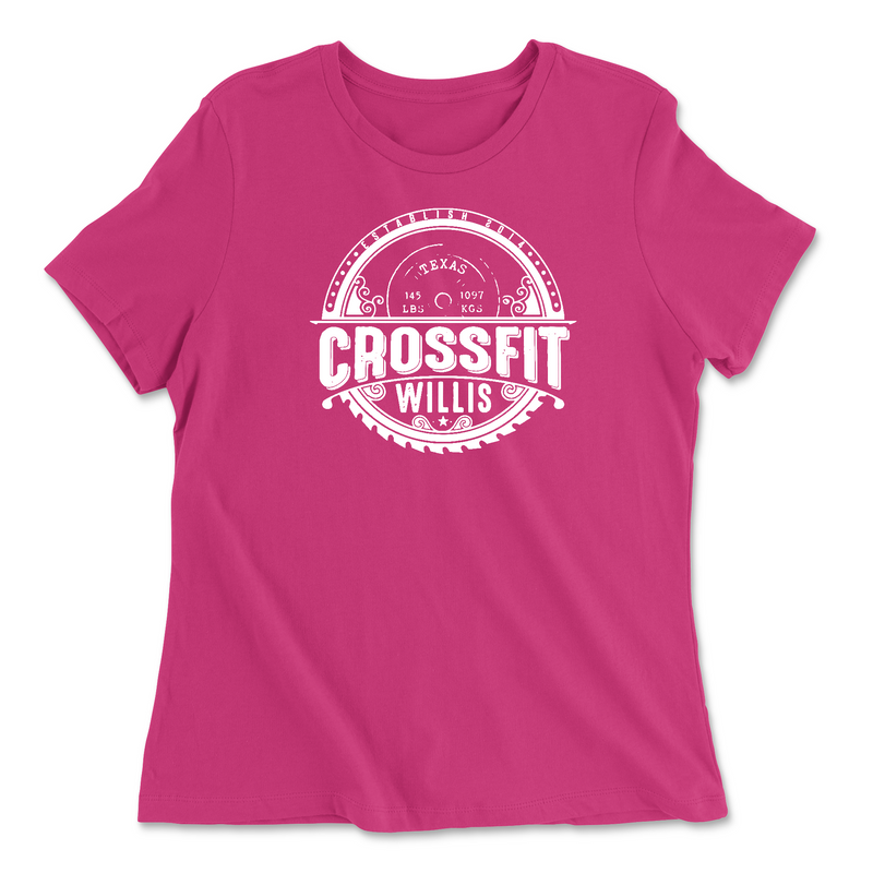 Womens 2X-Large BERRY Relaxed Jersey T-Shirt
