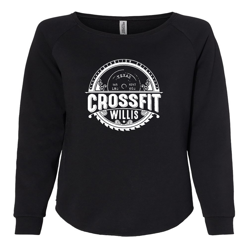 Womens 2X-Large BLACK CrewNeck