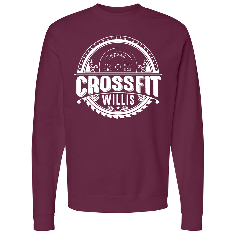 Mens 2X-Large MAROON Midweight Sweatshirt