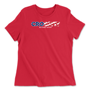 Womens 2X-Large RED Relaxed Jersey T-Shirt