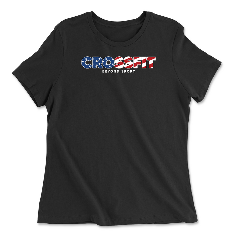 Womens 2X-Large BLACK Relaxed Jersey T-Shirt