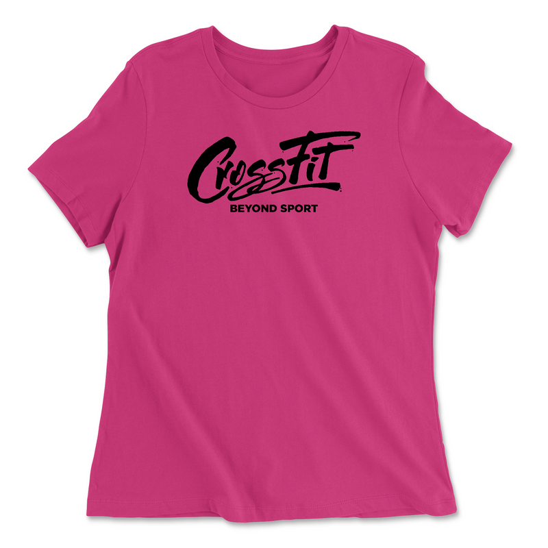 Womens 2X-Large BERRY Relaxed Jersey T-Shirt