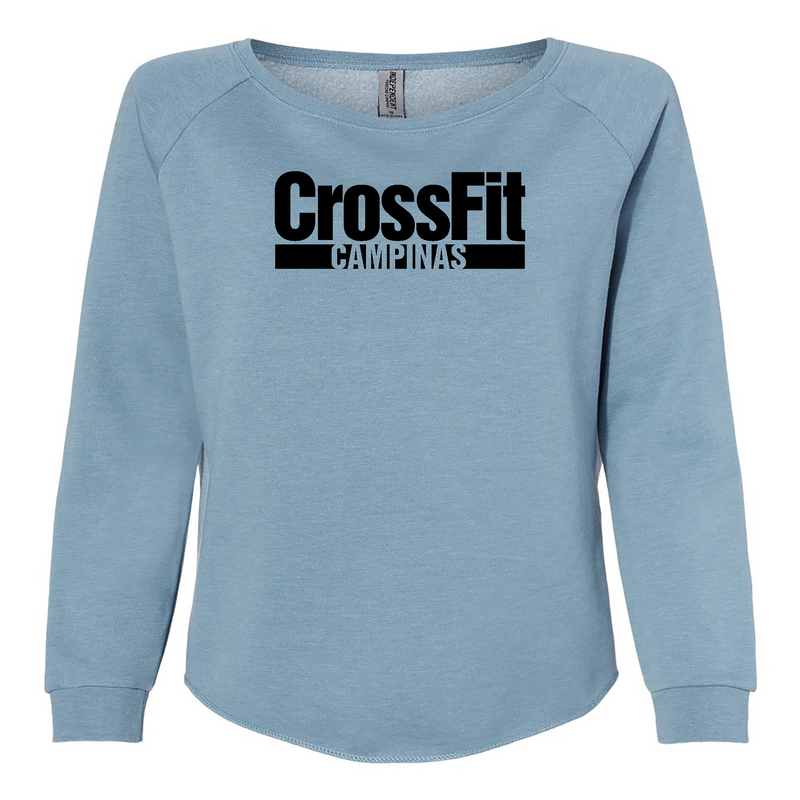 Womens 2X-Large MISTY_BLUE CrewNeck