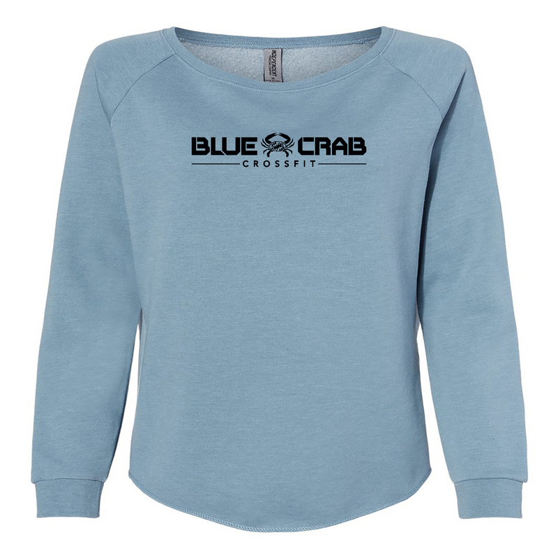 Womens 2X-Large MISTY_BLUE CrewNeck