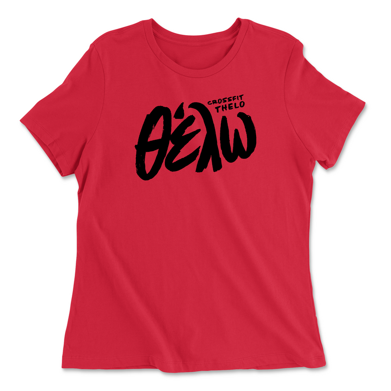 Womens 2X-Large RED Relaxed Jersey T-Shirt