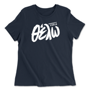 Womens 2X-Large NAVY Relaxed Jersey T-Shirt
