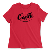 Womens 2X-Large RED Relaxed Jersey T-Shirt