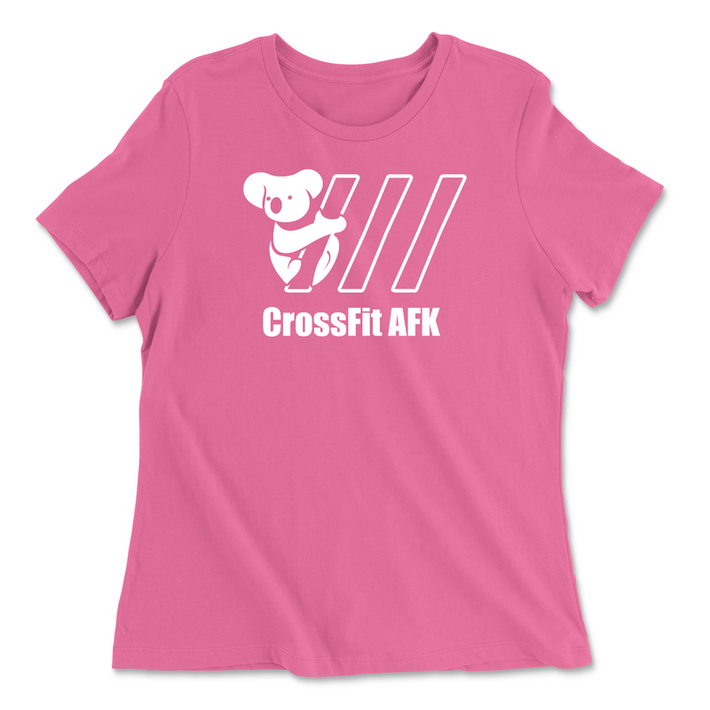 CrossFit AFK Koala Bear (White) Womens - Relaxed Jersey T-Shirt