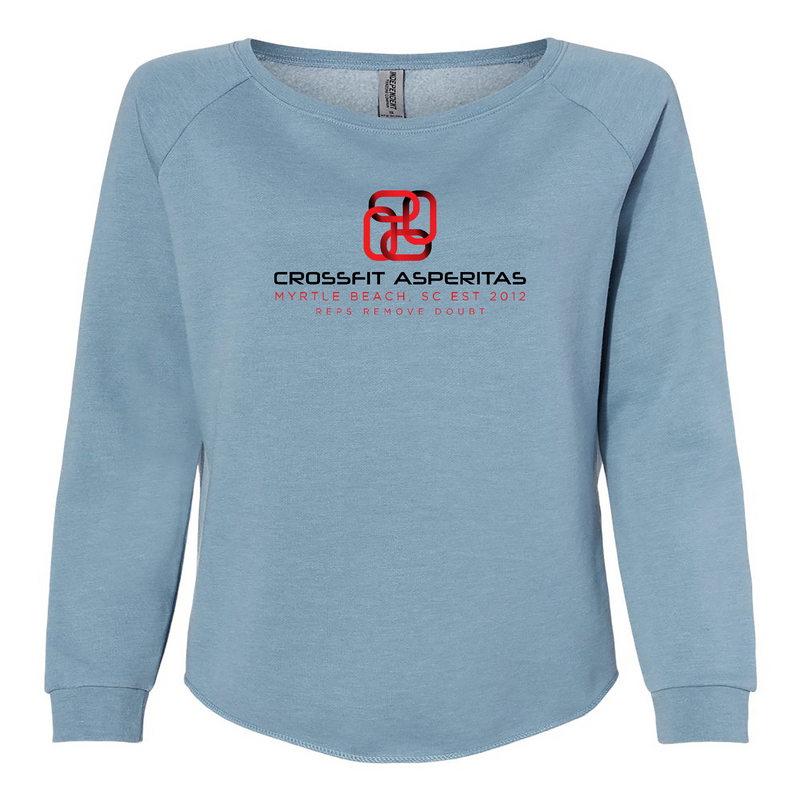 Womens 2X-Large MISTY_BLUE CrewNeck