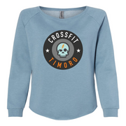 Womens 2X-Large MISTY_BLUE CrewNeck