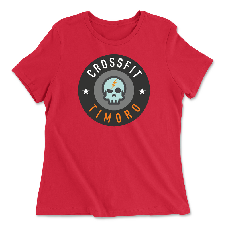 Womens 2X-Large RED Relaxed Jersey T-Shirt