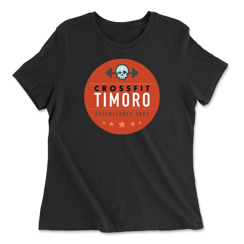 Womens 2X-Large BLACK Relaxed Jersey T-Shirt