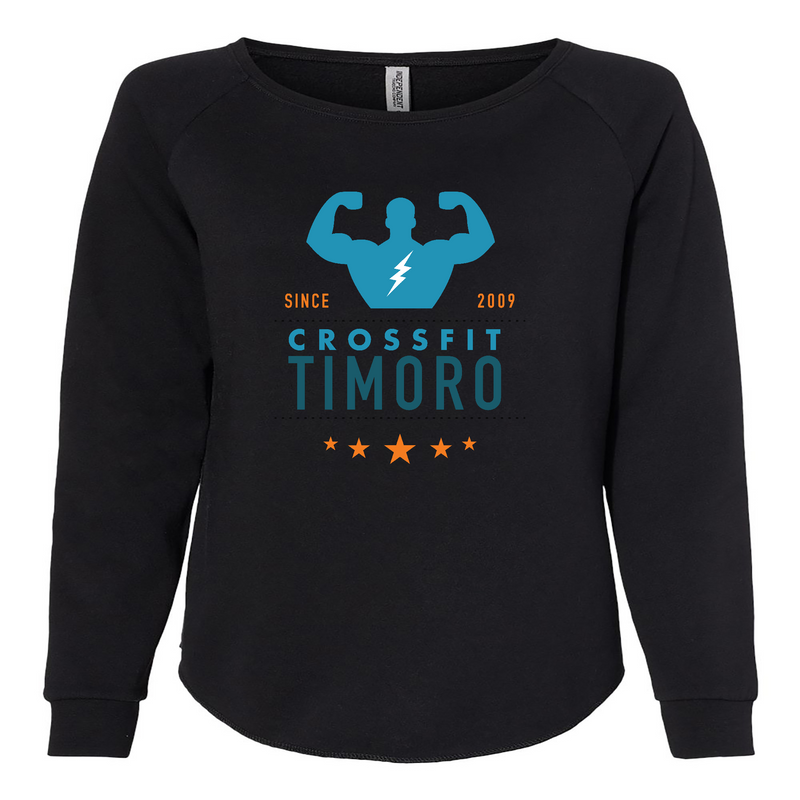 Womens 2X-Large BLACK CrewNeck