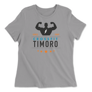 Womens 2X-Large SOLID_ATHLETIC_GREY Relaxed Jersey T-Shirt