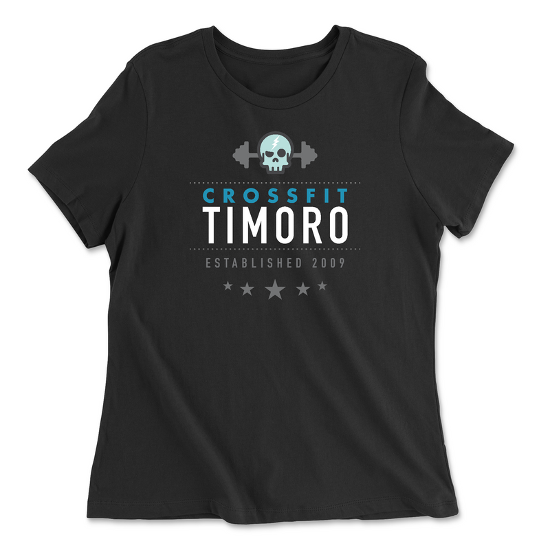 Womens 2X-Large BLACK Relaxed Jersey T-Shirt