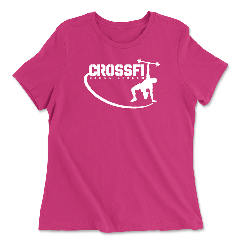 Womens 2X-Large BERRY Relaxed Jersey T-Shirt