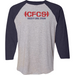 Mens 2X-Large VINTAGEHEATHER_VINTAGENAVY 3/4 Sleeve