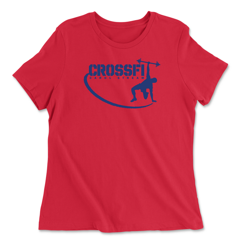 Womens 2X-Large RED Relaxed Jersey T-Shirt