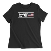 Womens 2X-Large BLACK Relaxed Jersey T-Shirt