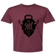 Mens 2X-Large HEATHER_MAROON T-Shirt