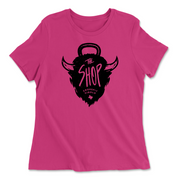 Womens 2X-Large BERRY Relaxed Jersey T-Shirt