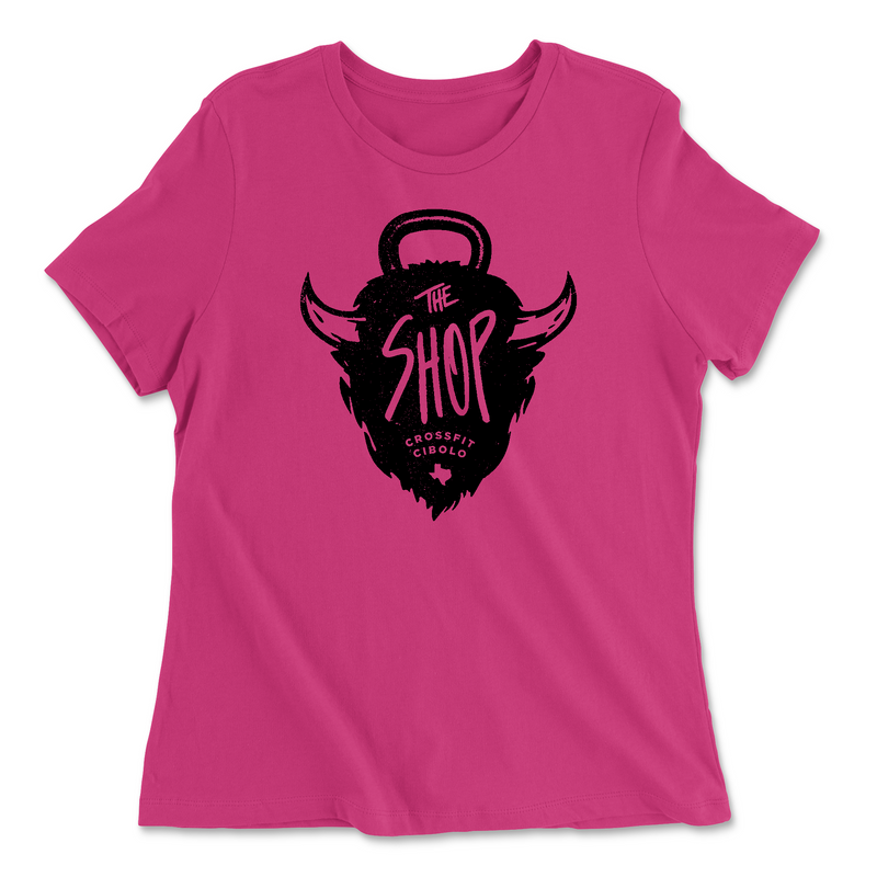 Womens 2X-Large BERRY Relaxed Jersey T-Shirt