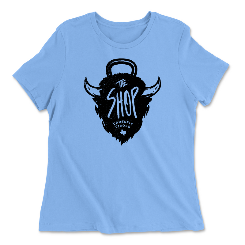 Womens 2X-Large CAROLINA_BLUE Relaxed Jersey T-Shirt