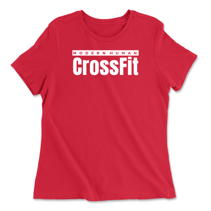 Modern Human CrossFit White Womens - Relaxed Jersey T-Shirt