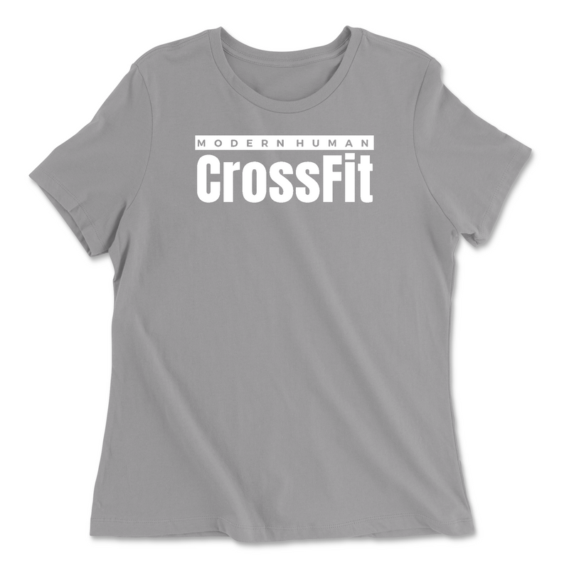 Modern Human CrossFit White Womens - Relaxed Jersey T-Shirt