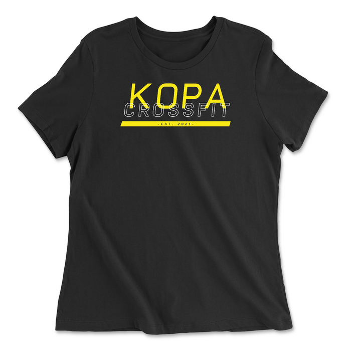 Kopa CrossFit BlackNYellow Womens - Relaxed Jersey T-Shirt