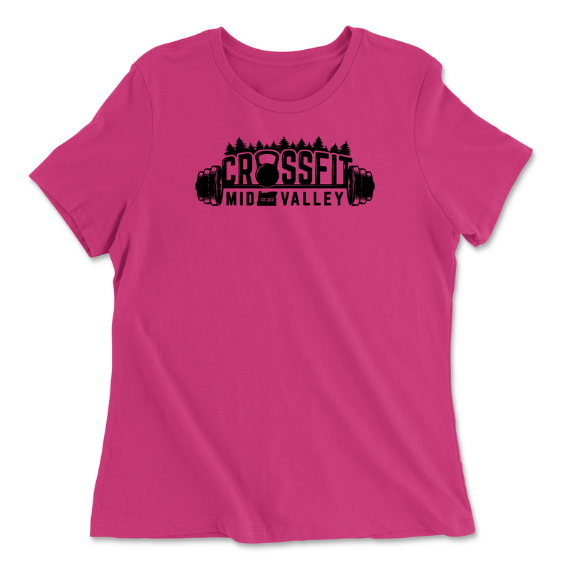 Womens 2X-Large BERRY Relaxed Jersey T-Shirt