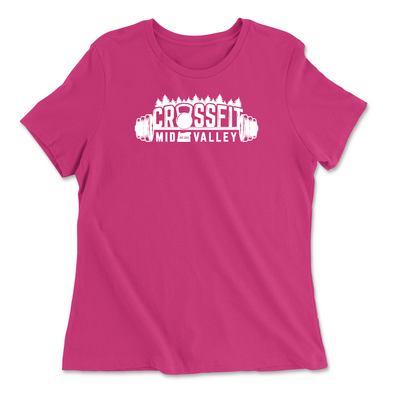 Womens 2X-Large BERRY Relaxed Jersey T-Shirt