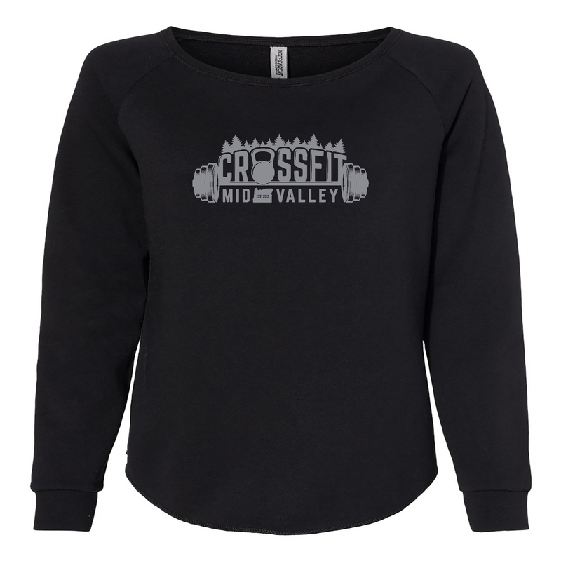 Womens 2X-Large BLACK CrewNeck