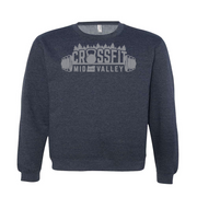 Mens 2X-Large CLASSIC_NAVY_HEATHER Midweight Sweatshirt