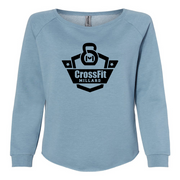 Womens 2X-Large MISTY_BLUE CrewNeck