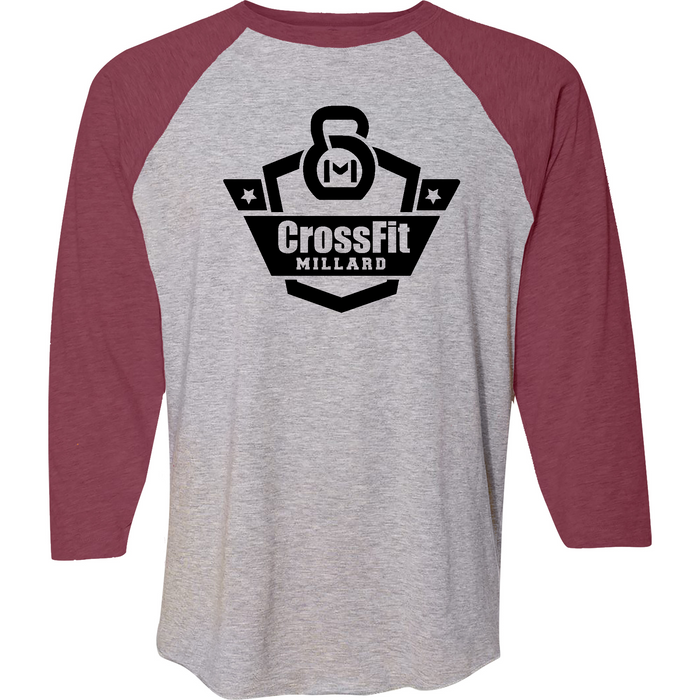 Mens 2X-Large VINTAGEHTR_VINTAGE_BURGUNDY 3/4 Sleeve