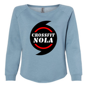 Womens 2X-Large MISTY_BLUE CrewNeck