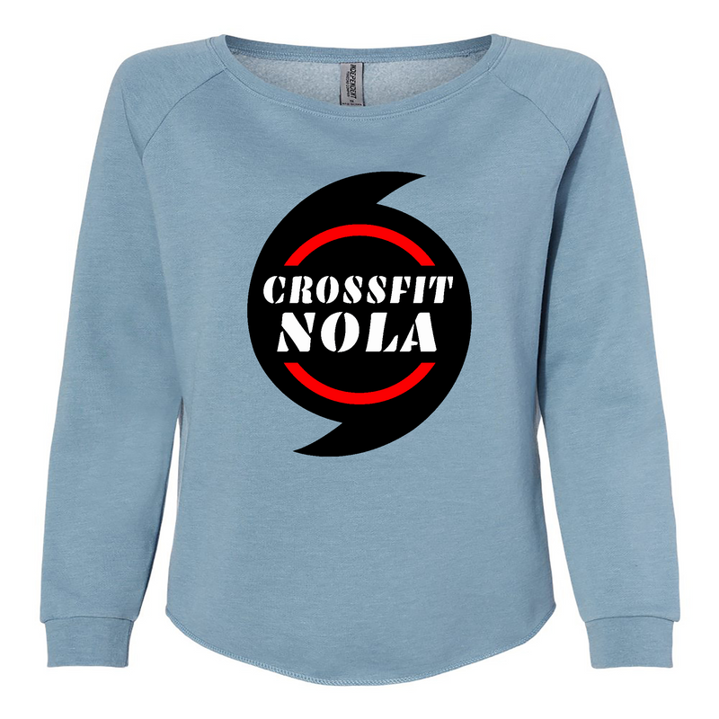 Womens 2X-Large MISTY_BLUE CrewNeck