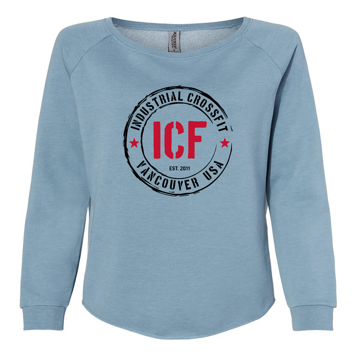 Womens 2X-Large MISTY_BLUE CrewNeck