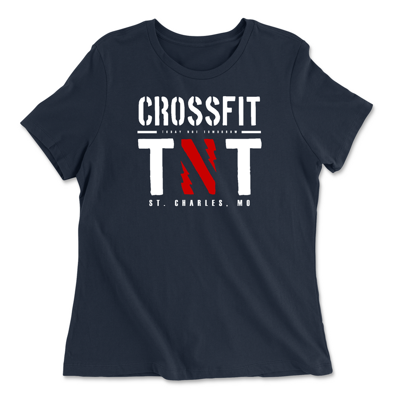 Womens 2X-Large NAVY Relaxed Jersey T-Shirt