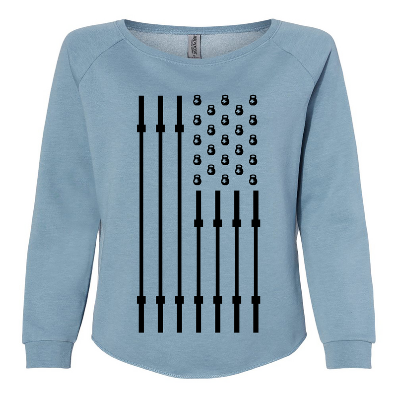 CrossFit Jigsaw Flag Womens - CrewNeck
