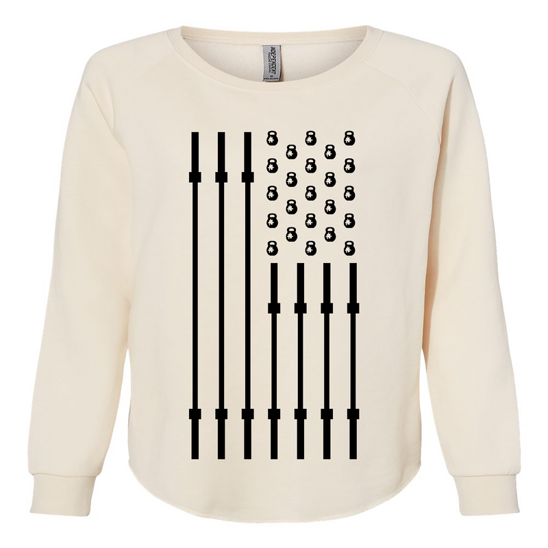CrossFit Jigsaw Flag Womens - CrewNeck