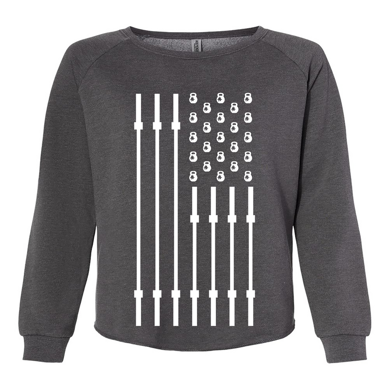 CrossFit Jigsaw Flag Womens - CrewNeck