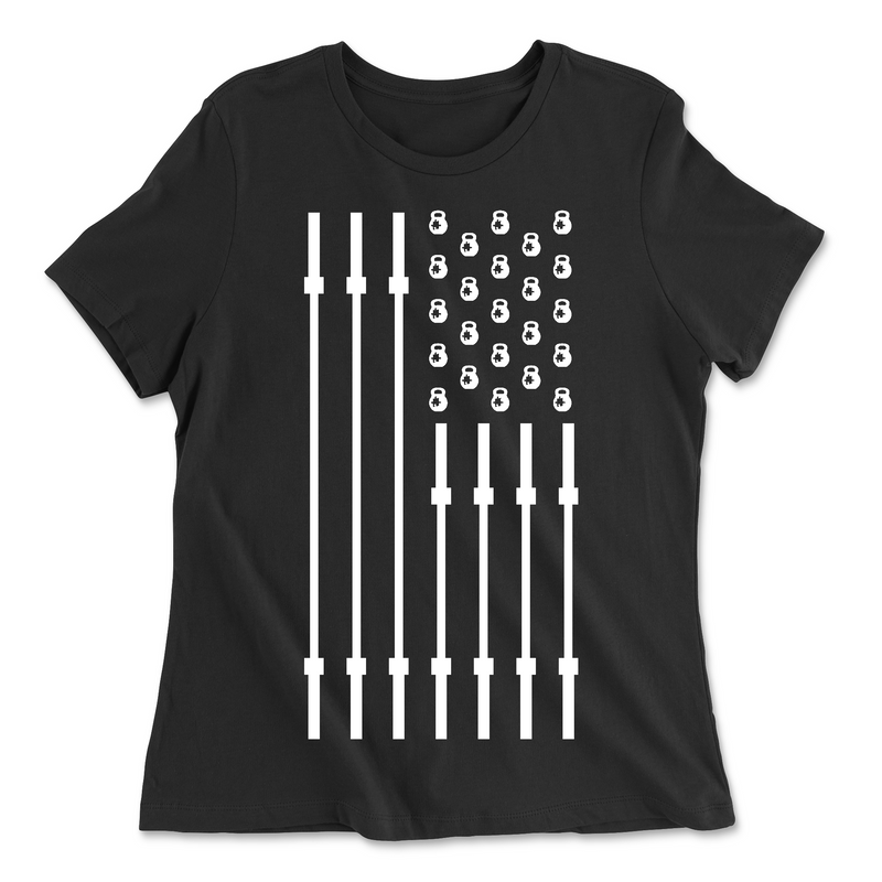 CrossFit Jigsaw Flag Womens - Relaxed Jersey T-Shirt