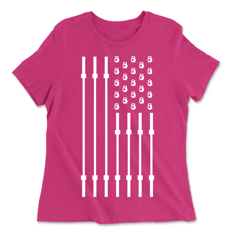 CrossFit Jigsaw Flag Womens - Relaxed Jersey T-Shirt