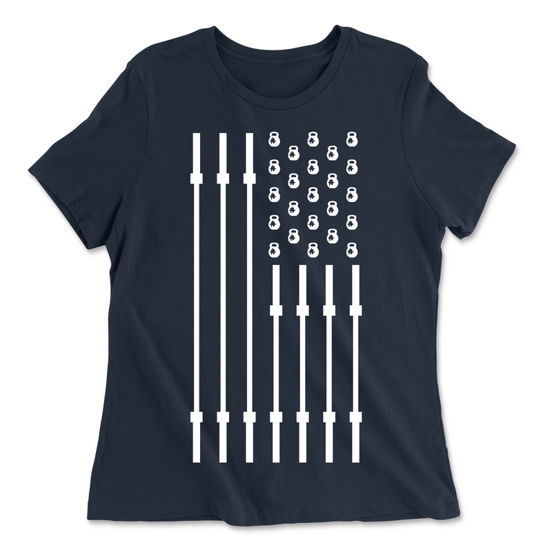 CrossFit Jigsaw Flag Womens - Relaxed Jersey T-Shirt