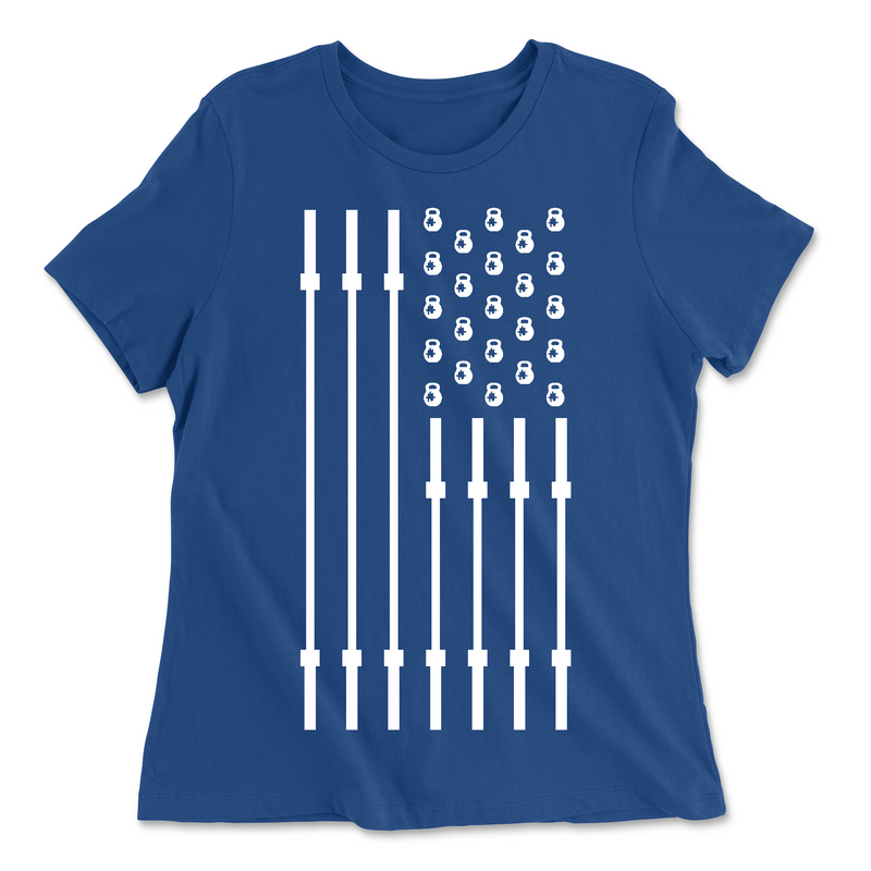 CrossFit Jigsaw Flag Womens - Relaxed Jersey T-Shirt