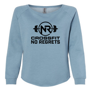 Womens 2X-Large MISTY_BLUE CrewNeck