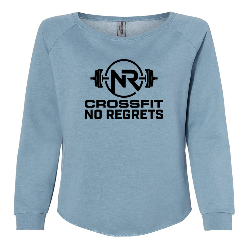 Womens 2X-Large MISTY_BLUE CrewNeck